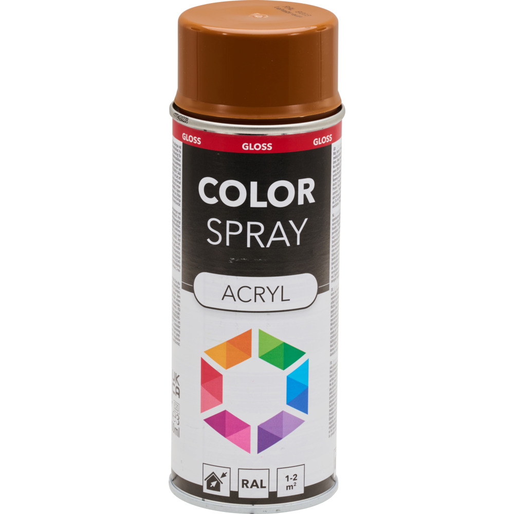 Lackspray gl&auml;nzend 400 ml Acryl RAL 8003 lehmbraun image number 1