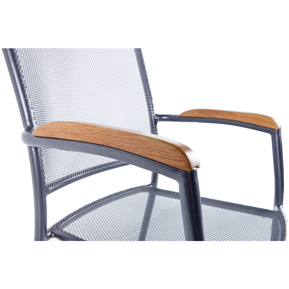 Stapelstuhl 65,5 x 57 x 97 cm Streckmetall mit Holz image number 1