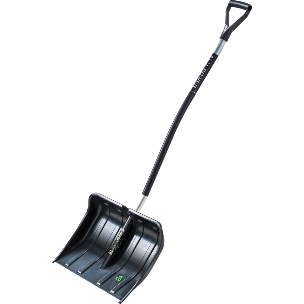 Schneeschieber 49 cm aus Kunststoff mit Aluminiumstiel