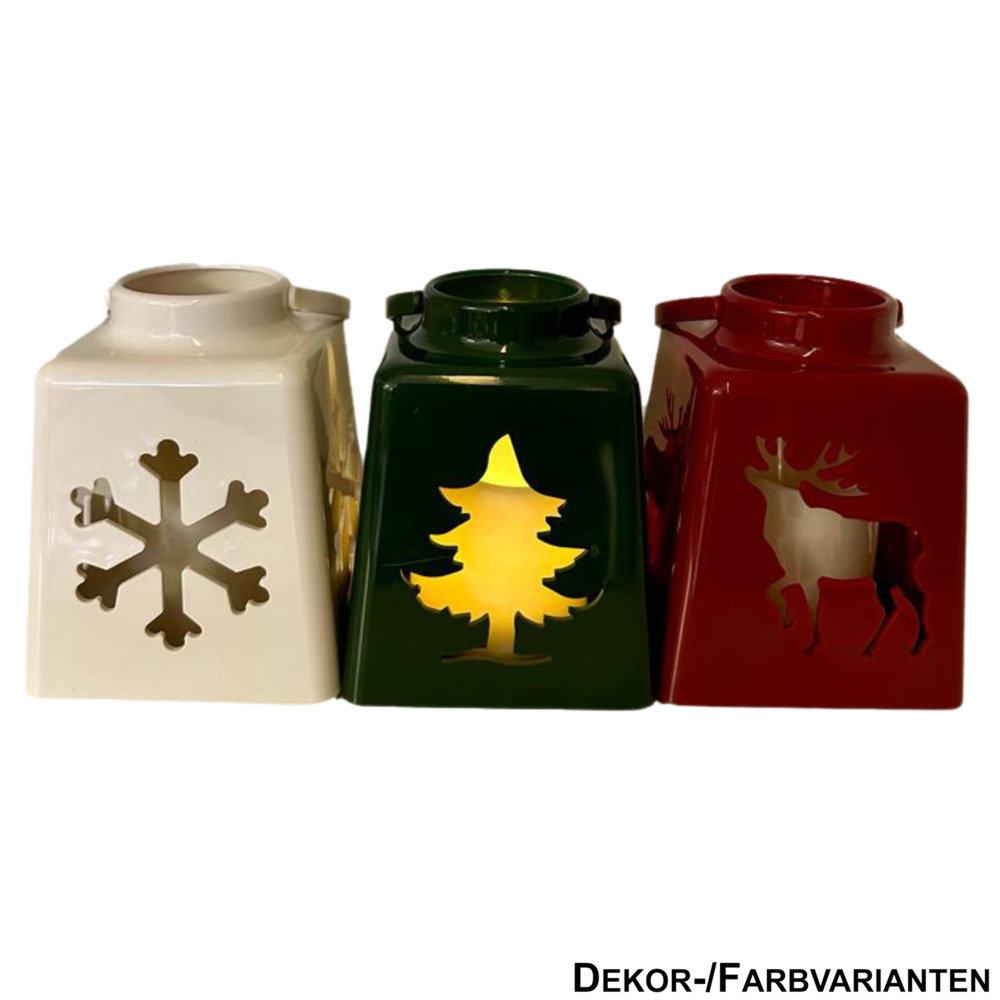 Laterne mit LED Kerze Xmas 10,5 x 14 cm, sortiert image number 0