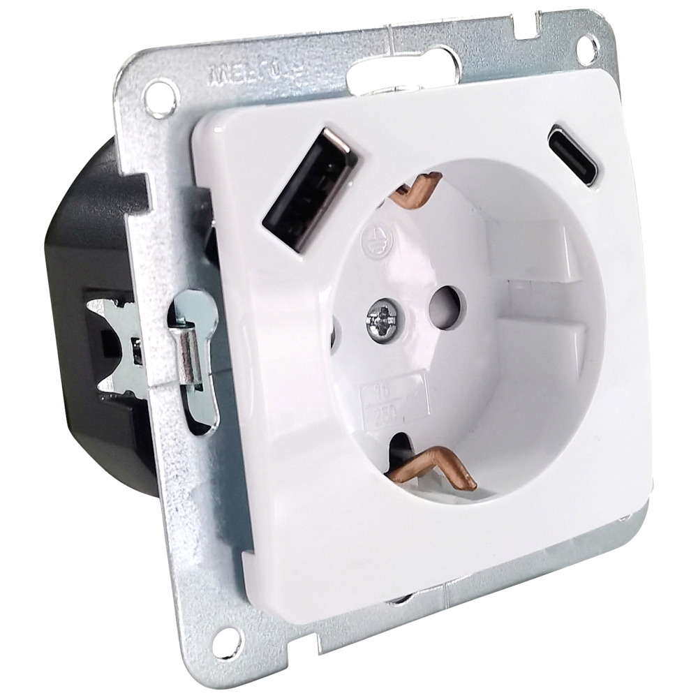 Steckdose Monaco mit USB-A+C-Anschluss image number 0