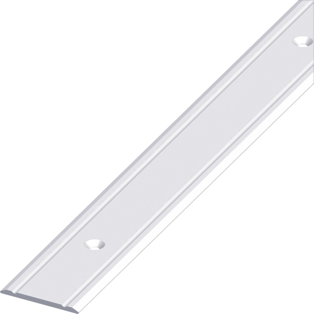 &Uuml;bergangsprofil Aluminium eloxiert 2000 x 30 x 2 mm silberfarben gelocht