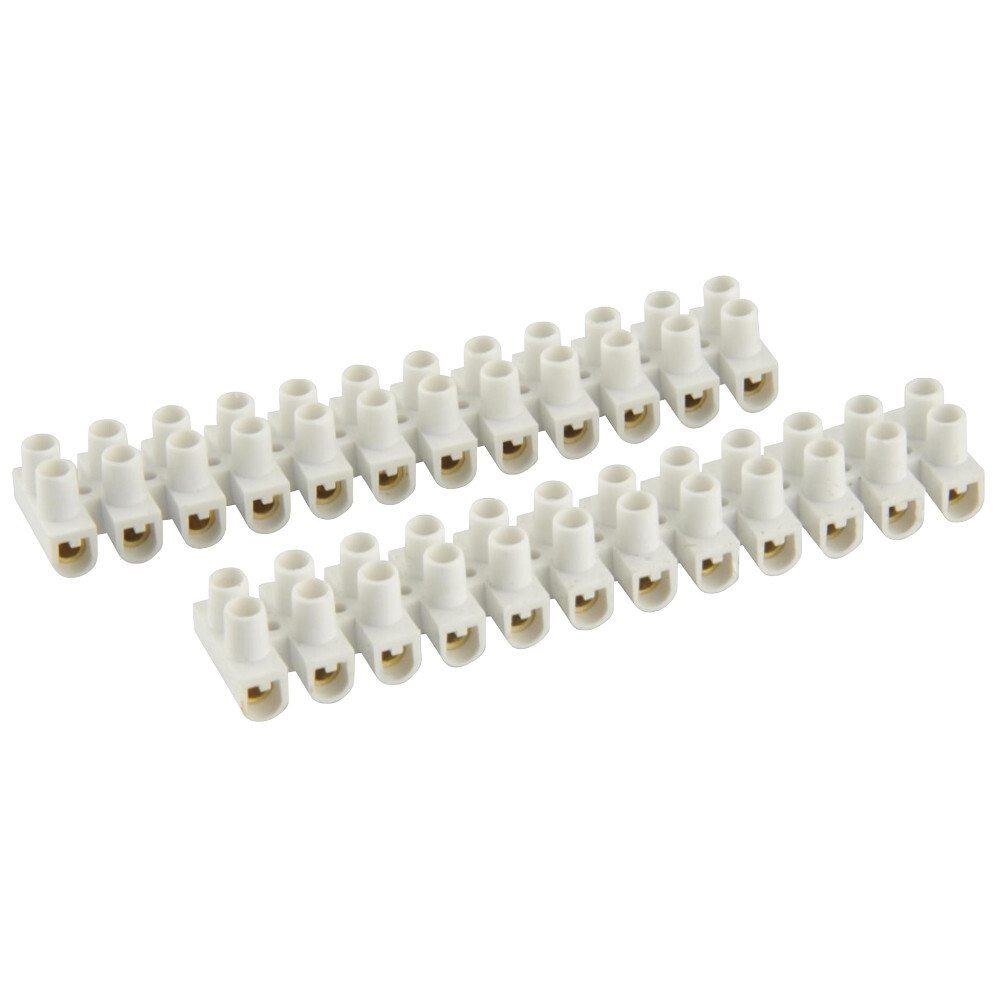 Lüsterklemme 1,5 – 6,0 mm² 2 x 12 polig aus Polyethylen in weiß image number 1