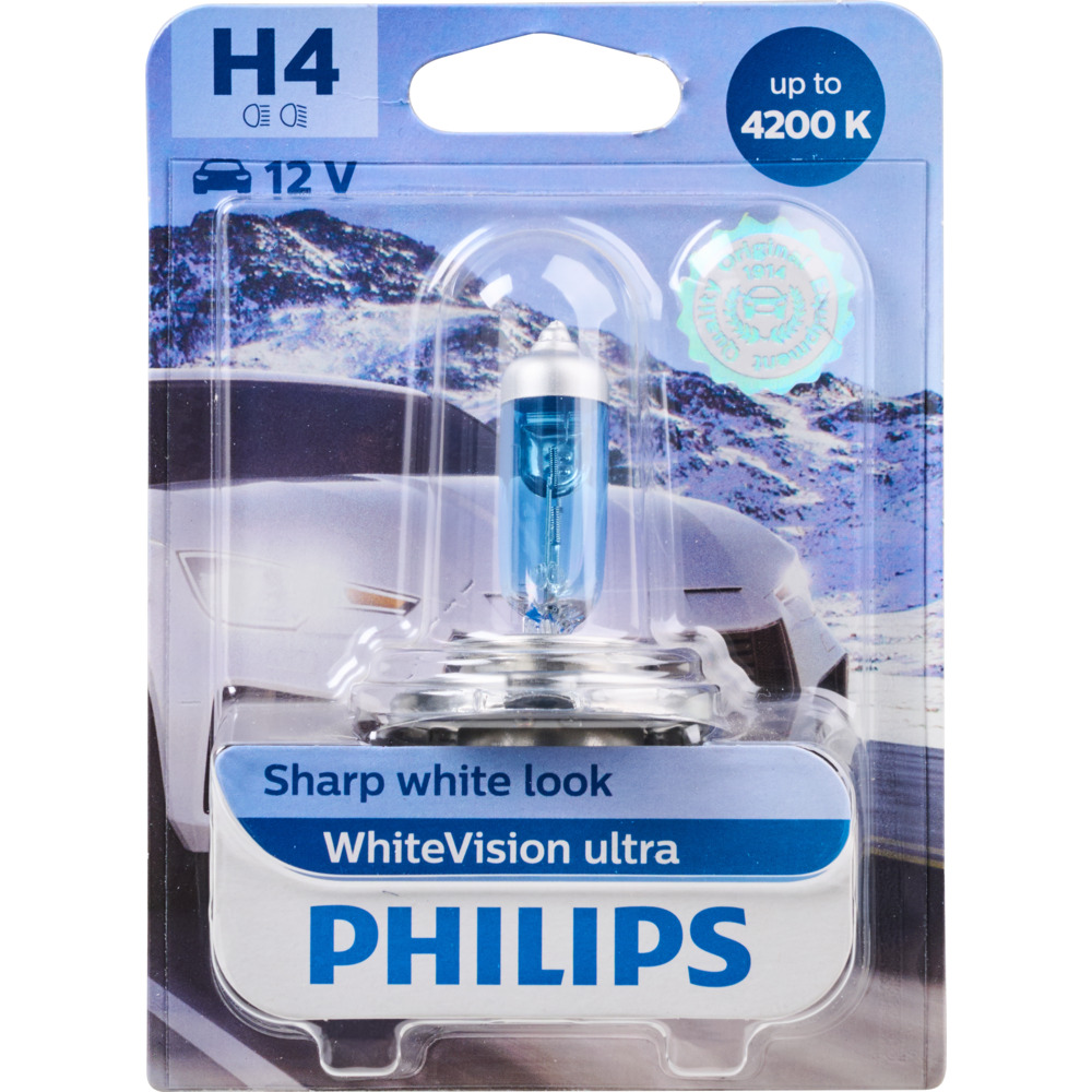 Philips H4 White Vision KFZ-Scheinwerferlampe image number 1
