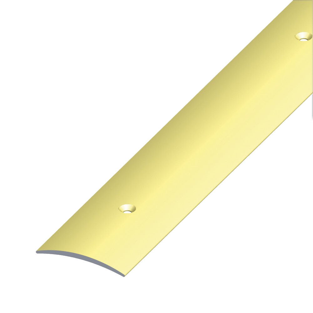 Übergangsprofil gewölbt 100x4x0,5 cm aus Aluminium in messing