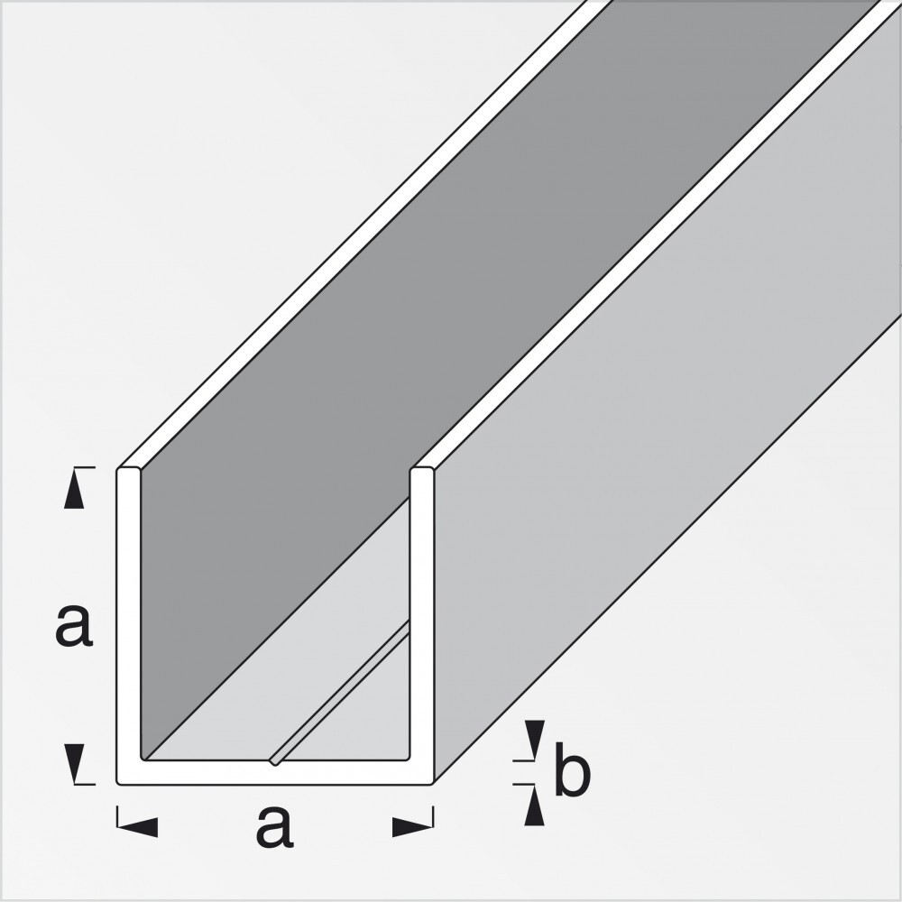 Quadrat-U 23,5 x 1,5 mm 1m image number 0