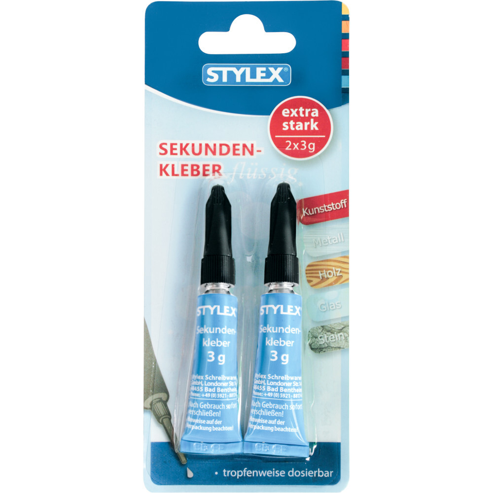 Sekundenkleber 2 x 3 g Tuben extra stark image number 0