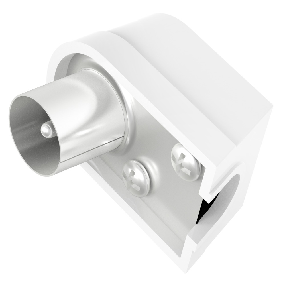 hama® Antennen-Stecker, Koax-Winkel, schraubbar