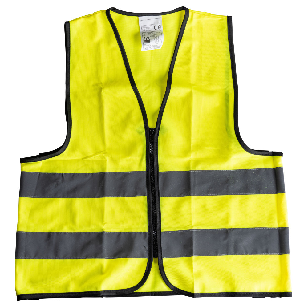 Kinder-Warnweste Größe M in Gelb aus Polyester