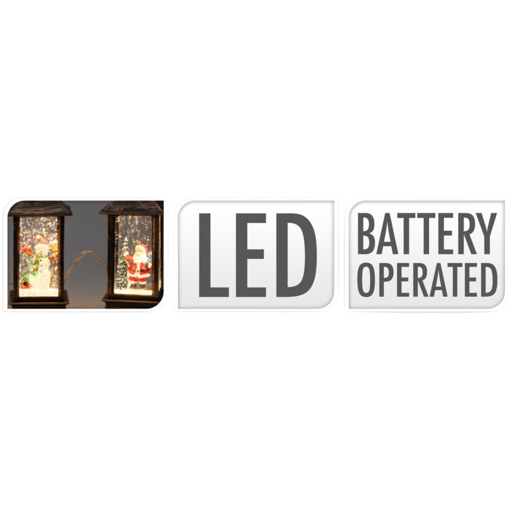 LED Laterne Glitterwirbel Metallic Gold 13 cm, sortiert image number 2