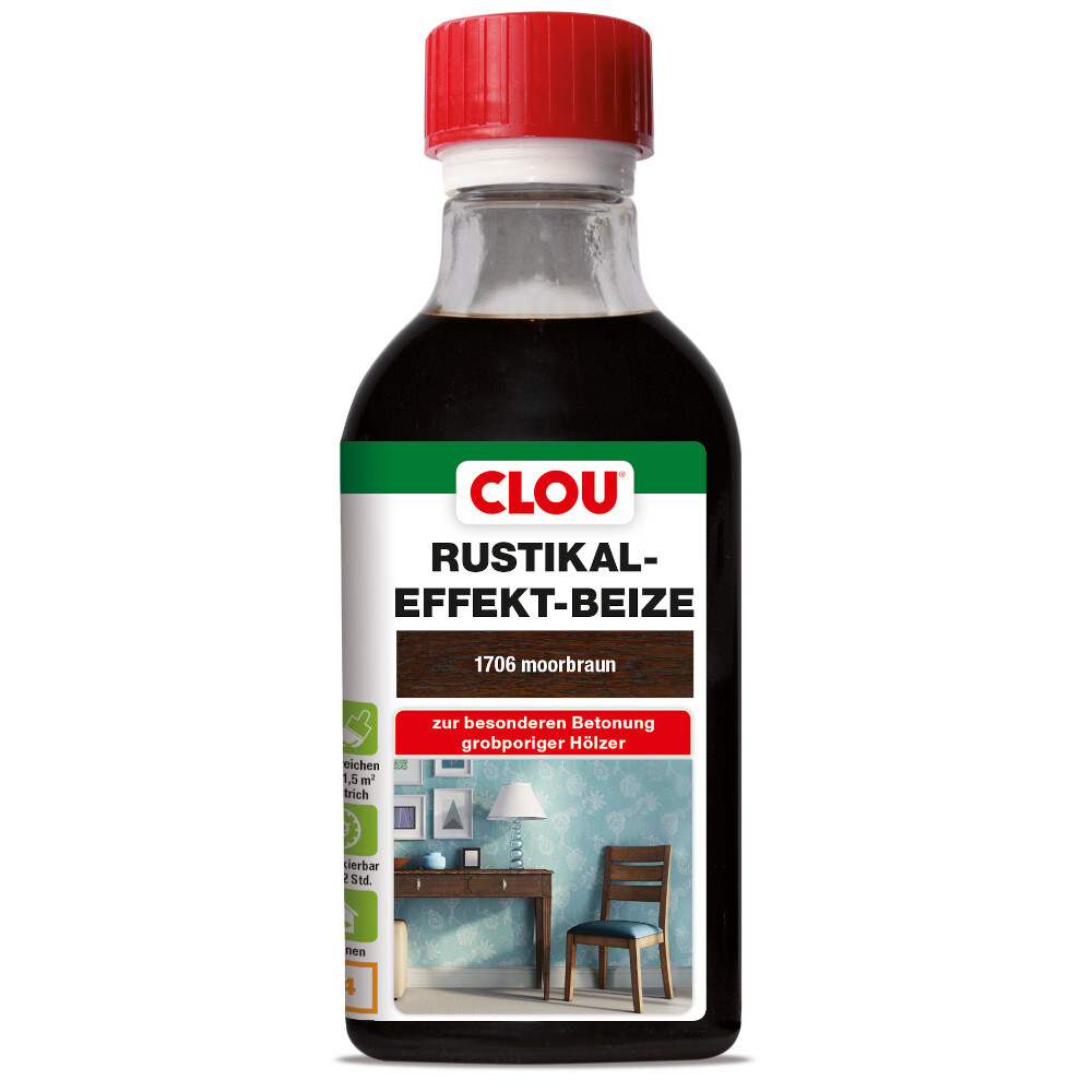 Aqua Clou Rustiklaleffekt-Beize Moorbraun 250 ml