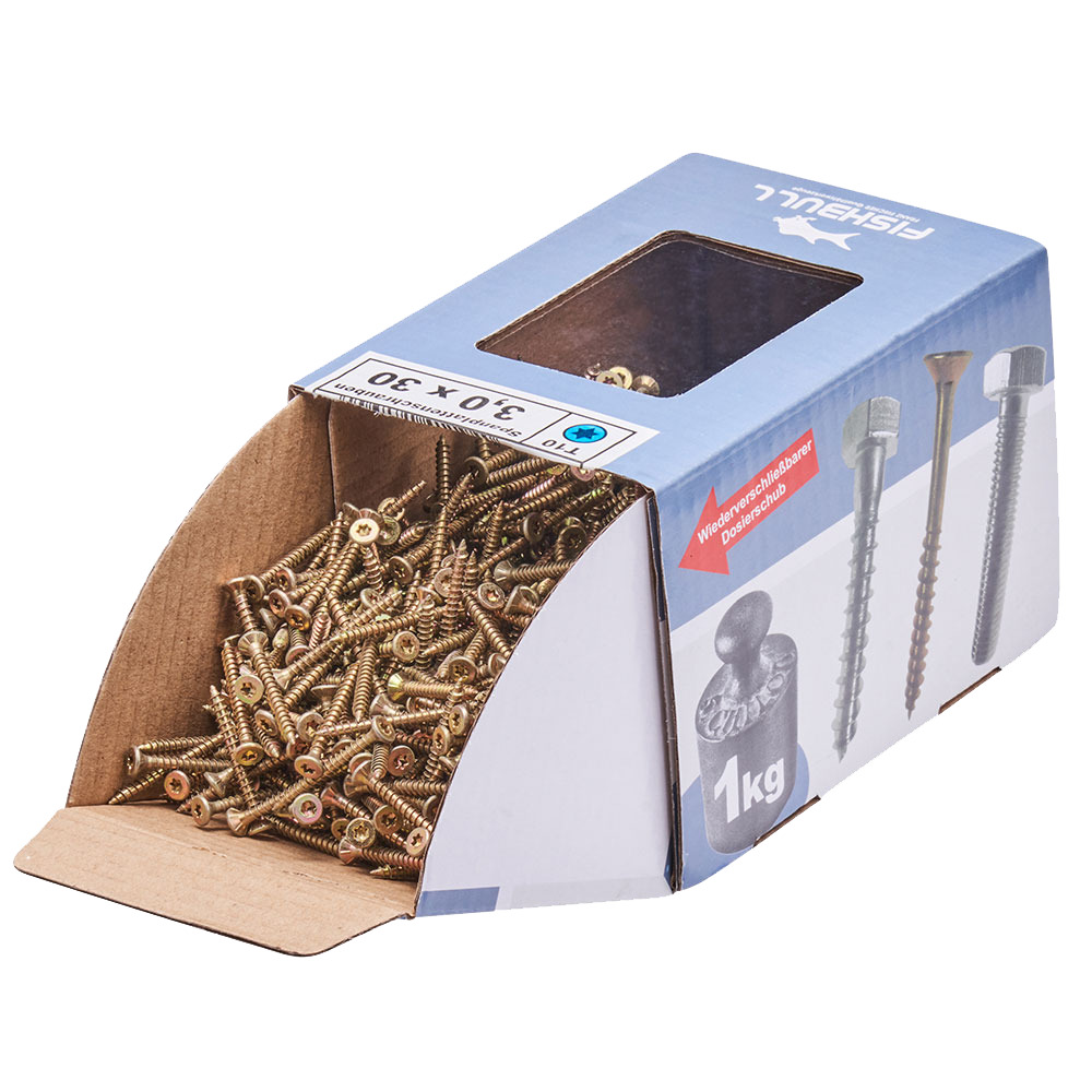 Spanplattenschraube 3x30 mm IVZ 1kg FISHBULL-Pack Senkkopf Vollgewinde image number 3