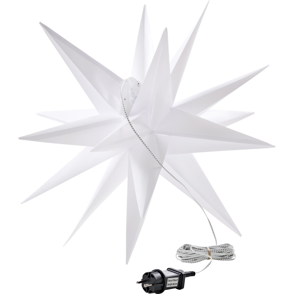 IC Winterworld LED-3D-Leuchtstern 57 cm strombetrieben wei&szlig;