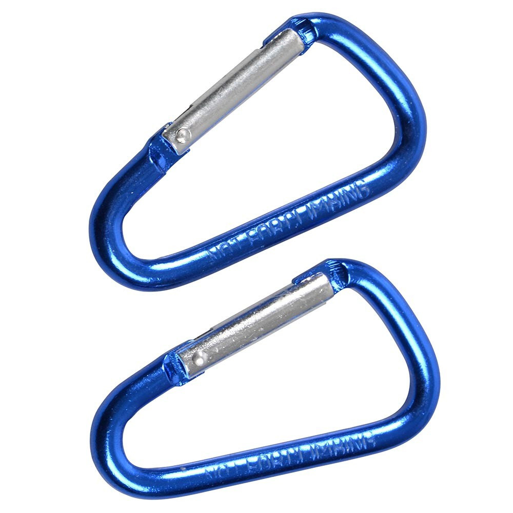 Karabiner 10 x 50 mm Alu 2 Stück blau