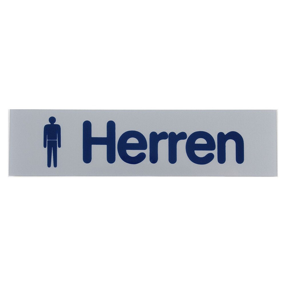 Türschild 160 x 40 mm, selbstklebend, Herren image number 0