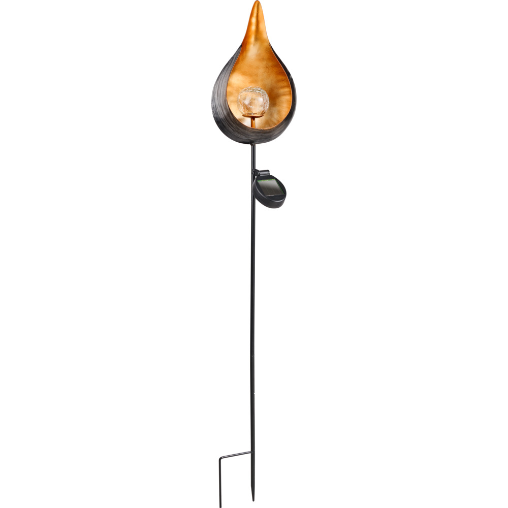 Solar LED-Gartensteckleuchte 93 cm flammenförmig mit Bodenspieß image number 1