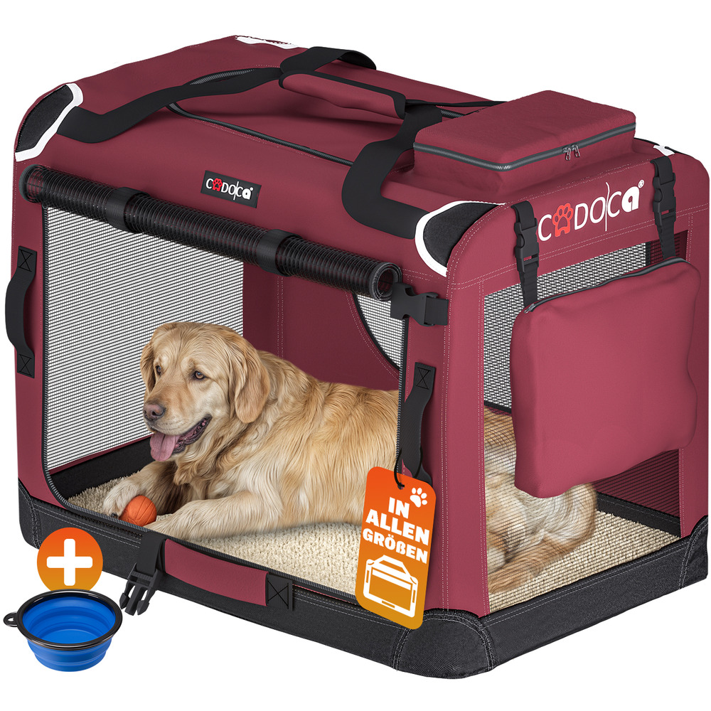 Tiertransportbox M 60 x 42 x 44 cm Dunkelrot