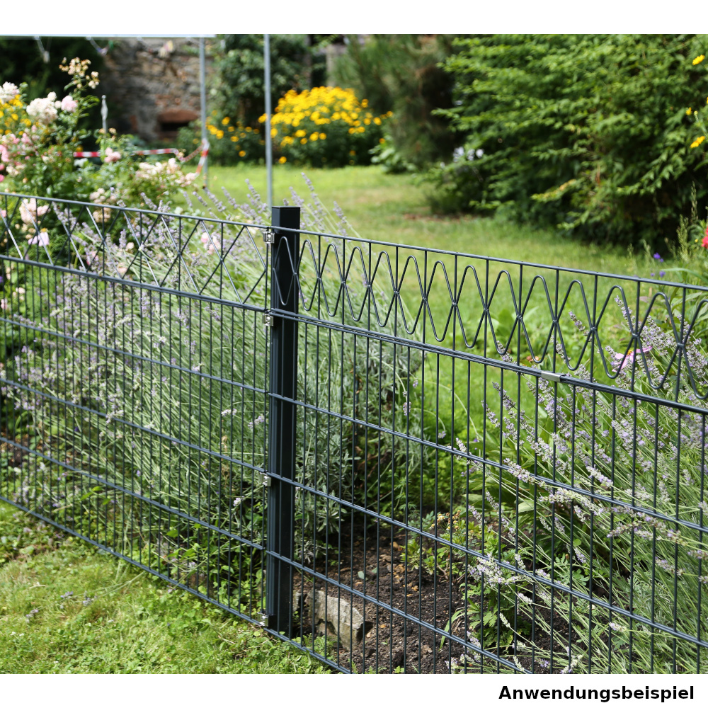Gartenzaun-Dekorelement Bergen, 2000 x 200 mm, RAL 7016 anthrazit image number 4