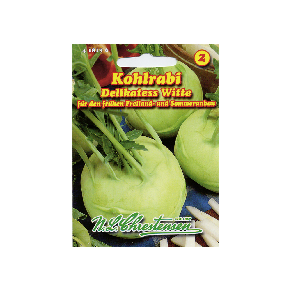 Saatgut Kohlrabi Delikatess ca. 120 Pflanzen weiß image number 0