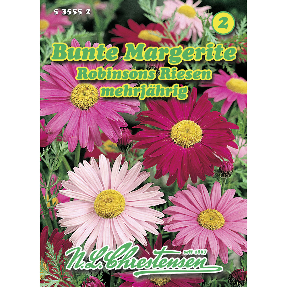 Saatgut Bunte Margarite Mix ca. 80 Pflanzen image number 0