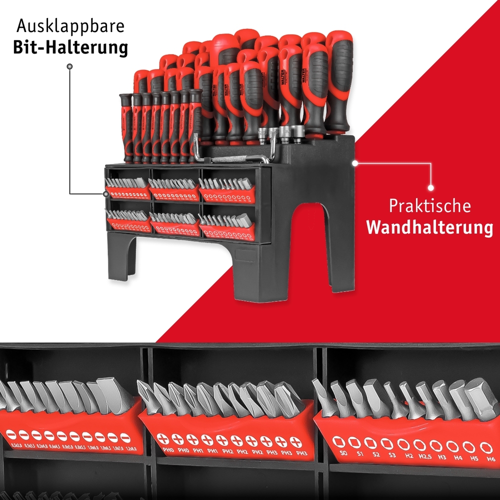 WALTER XXL Schraubendreher- und Bitset 100-teilig image number 6