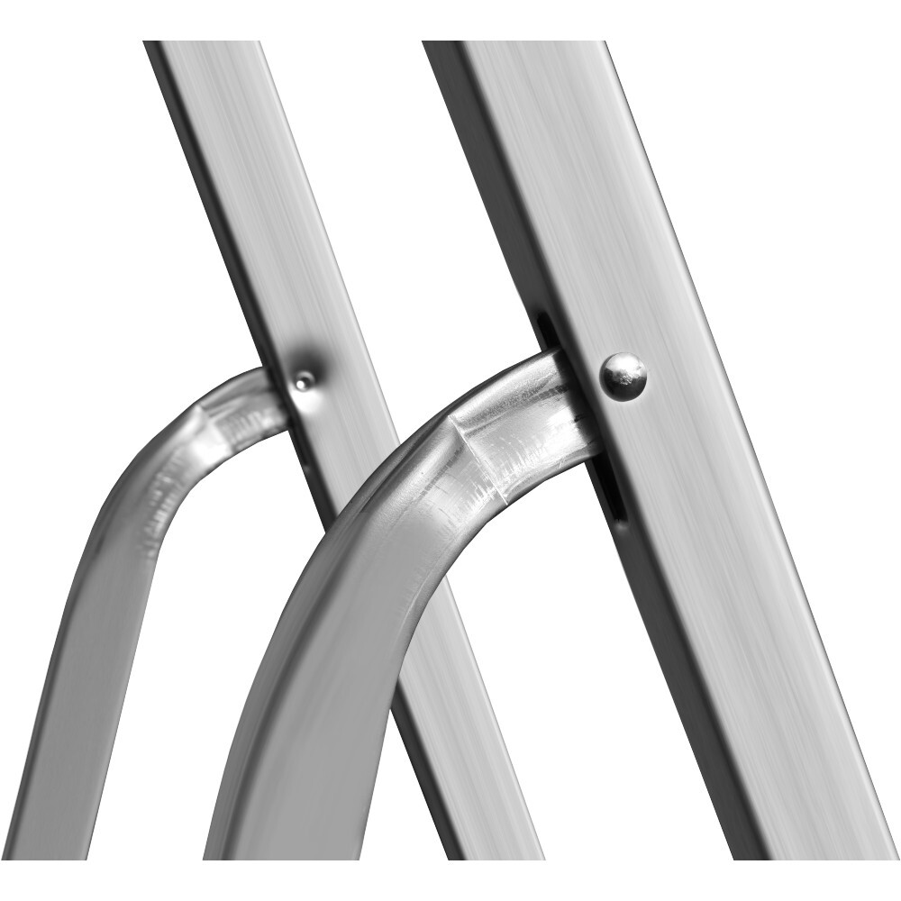 Stehleiter 3-stufig aus Aluminium mit 60 cm Haltebügel image number 2