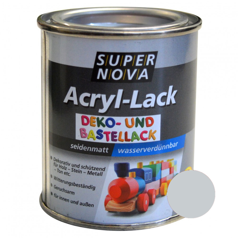 Super Nova Acryl Lack silber seidenmatt für innen und außen image number 0