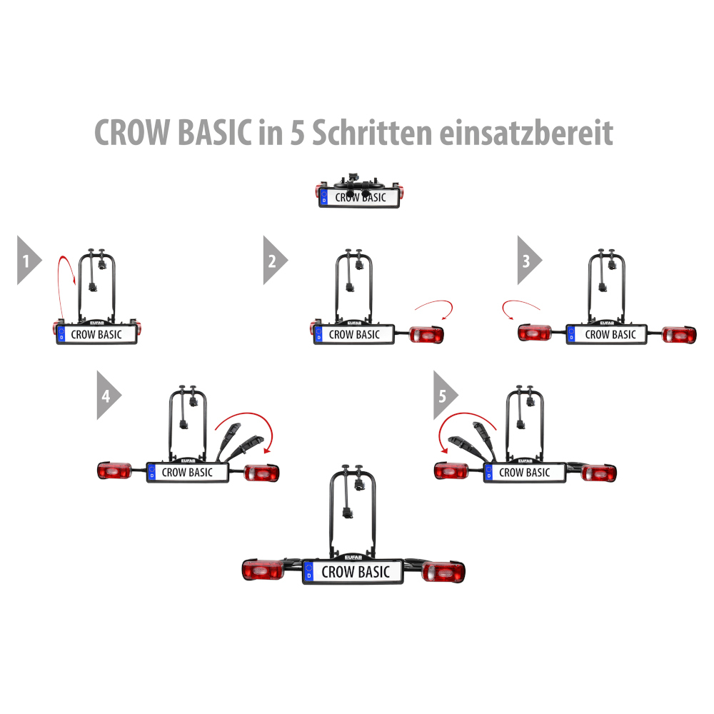 Eufab Fahrradträger CROW BASIC für 2 Fahrräder image number 4