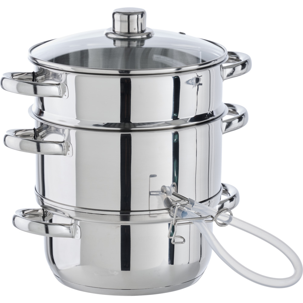 Dampfentsafter-Set 3-teilig 6 Liter aus massivem Edelstahl image number 1