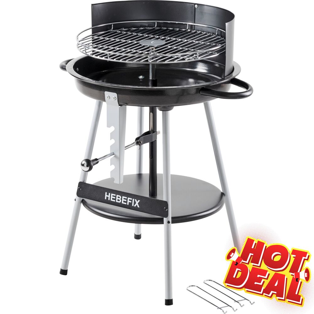 Holzkohlegrill mit Hebelh&ouml;henverstellung &Oslash; 46,5 cm Grillrost