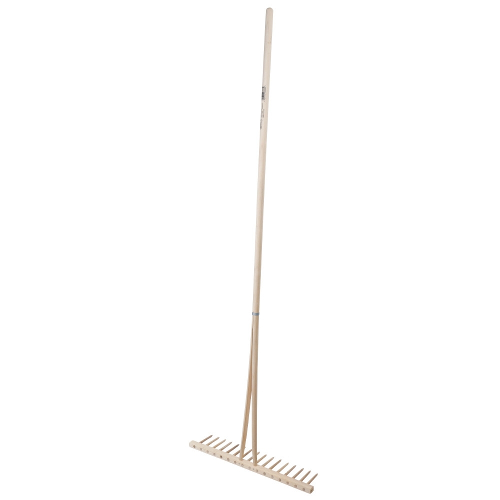 Heurechen aus Buchenholz 160 cm mit 16 Zähnen und zweigeteiltem Stiel image number 0