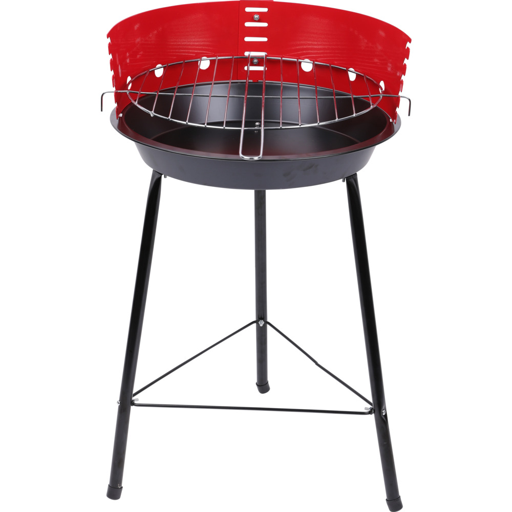 Campinggrill BBQ rund Schwarz-Rot image number 1