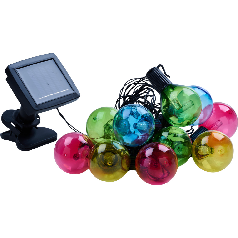 Solar‑Lichterkette mit 10 LED‑Birnen 3m image number 0
