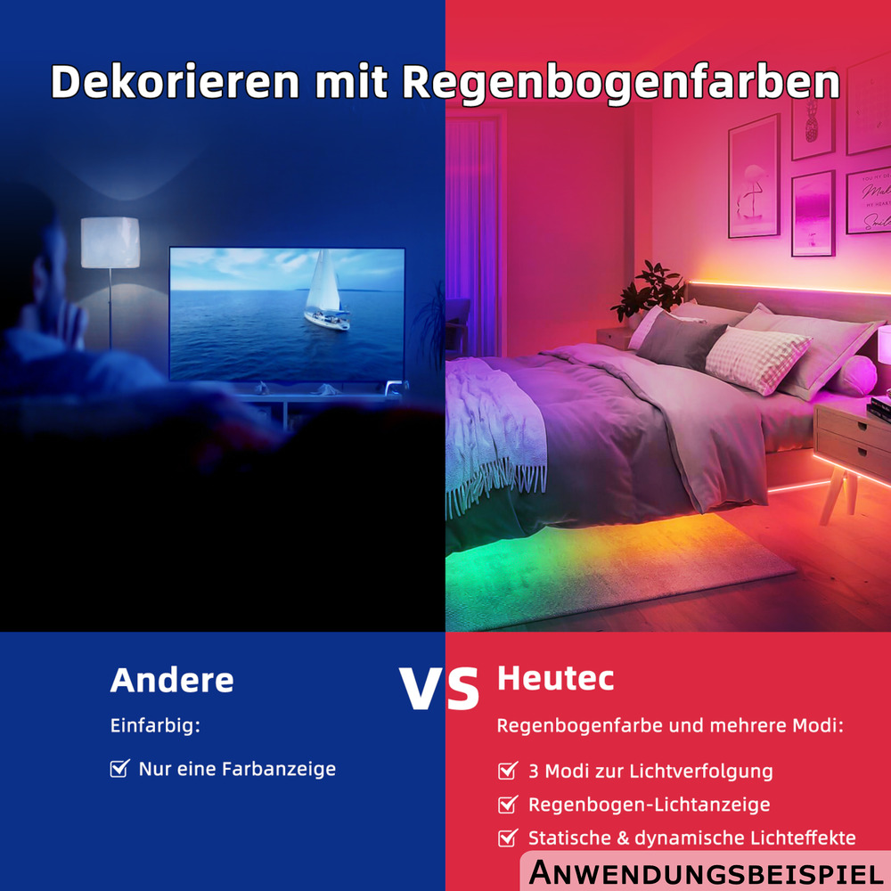 LED-Lichtschlauch "Neon Flex Rainbow" 5 Meter image number 8