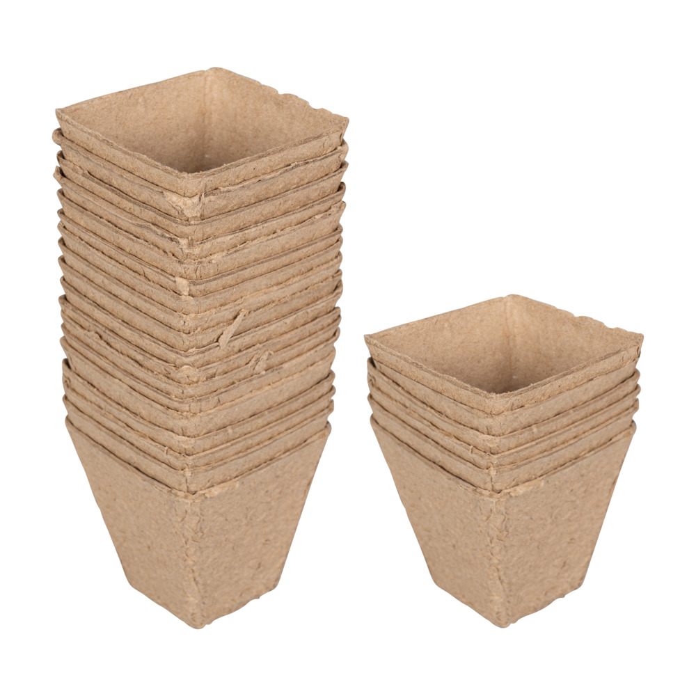 Anzuchttöpfe 8 x 8 cm quadratisch, 24 Stück, Papier image number 1