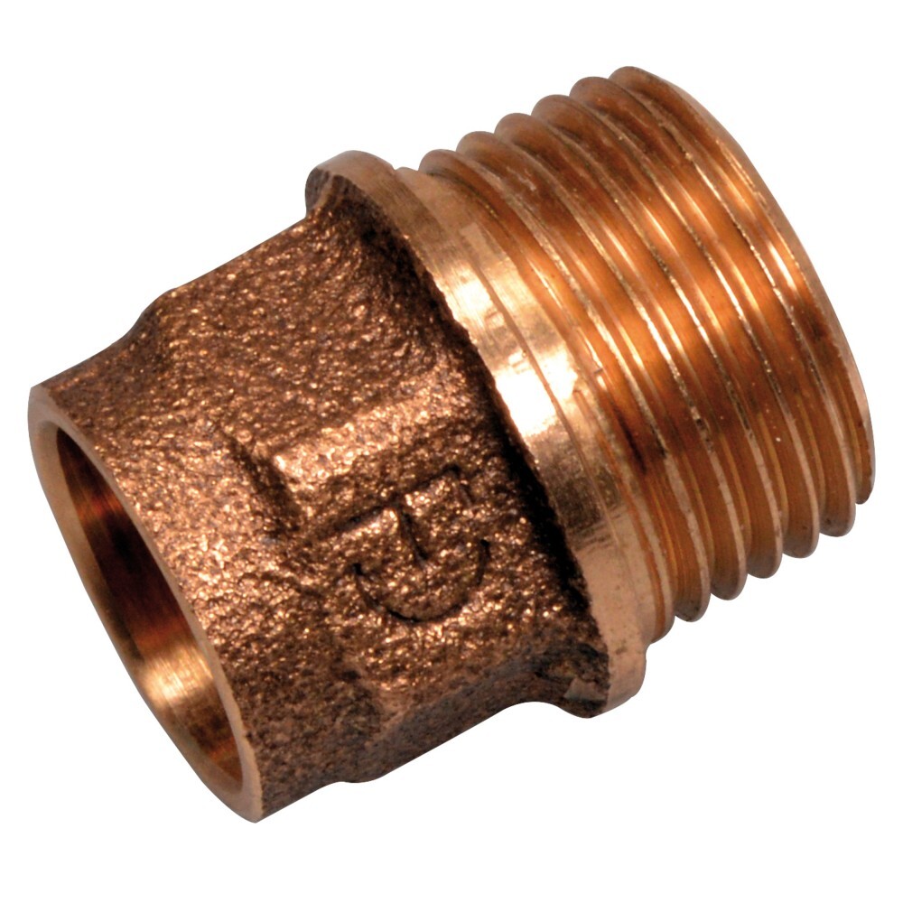 Übergangsnippel für Kupferrohr Rotguss 12 mm x ⅜'' Aussengewinde