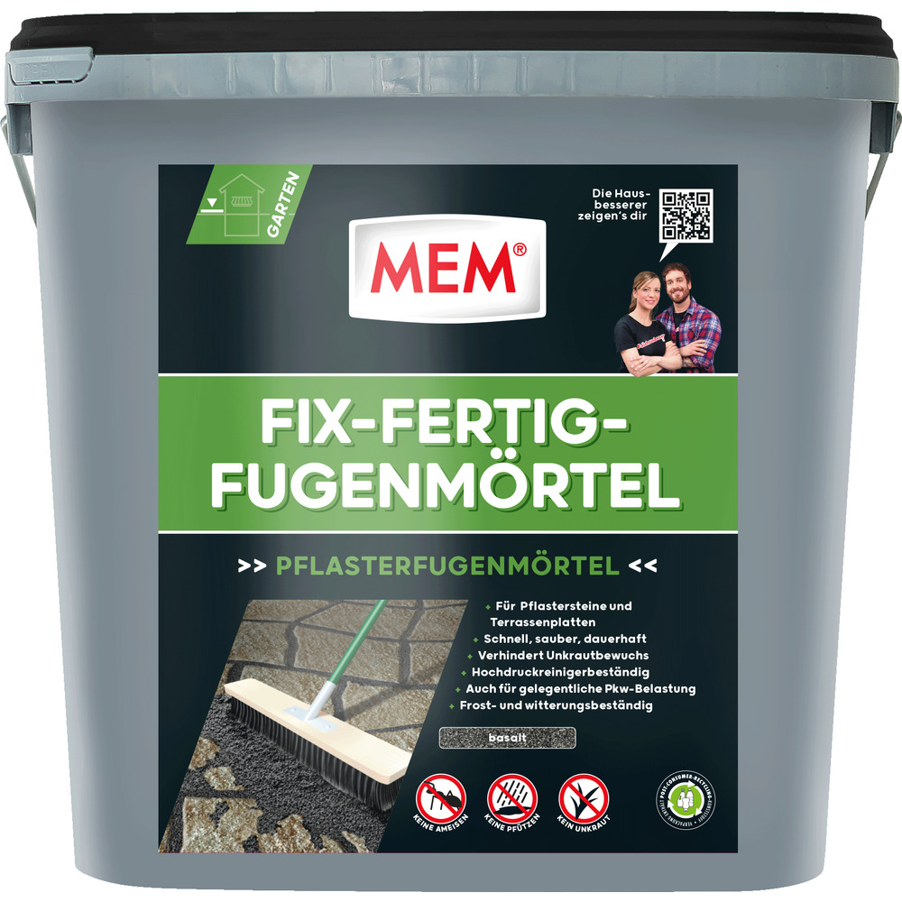MEM Fix-Fertig-Fugenmörtel 12,5 kg, basalt