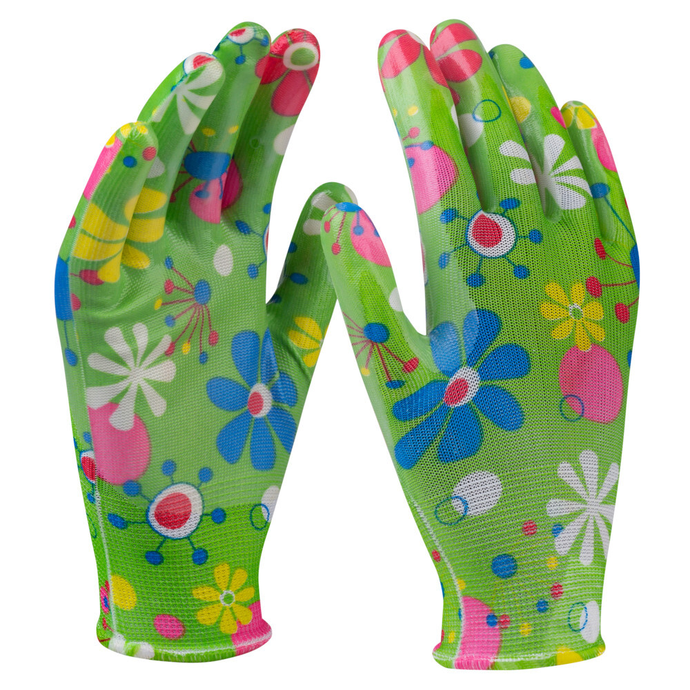 Gartenhandschuhe Größe 8 grün aus Polyester