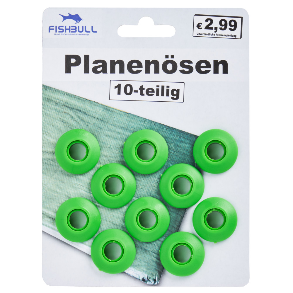 FISHBULL Planenösen rund 10 Stück aus Kunststoff