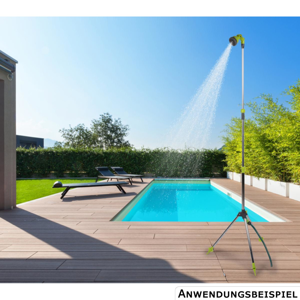 Gartendusche aus Aluminium mit Stativ höhenverstellbar image number 4