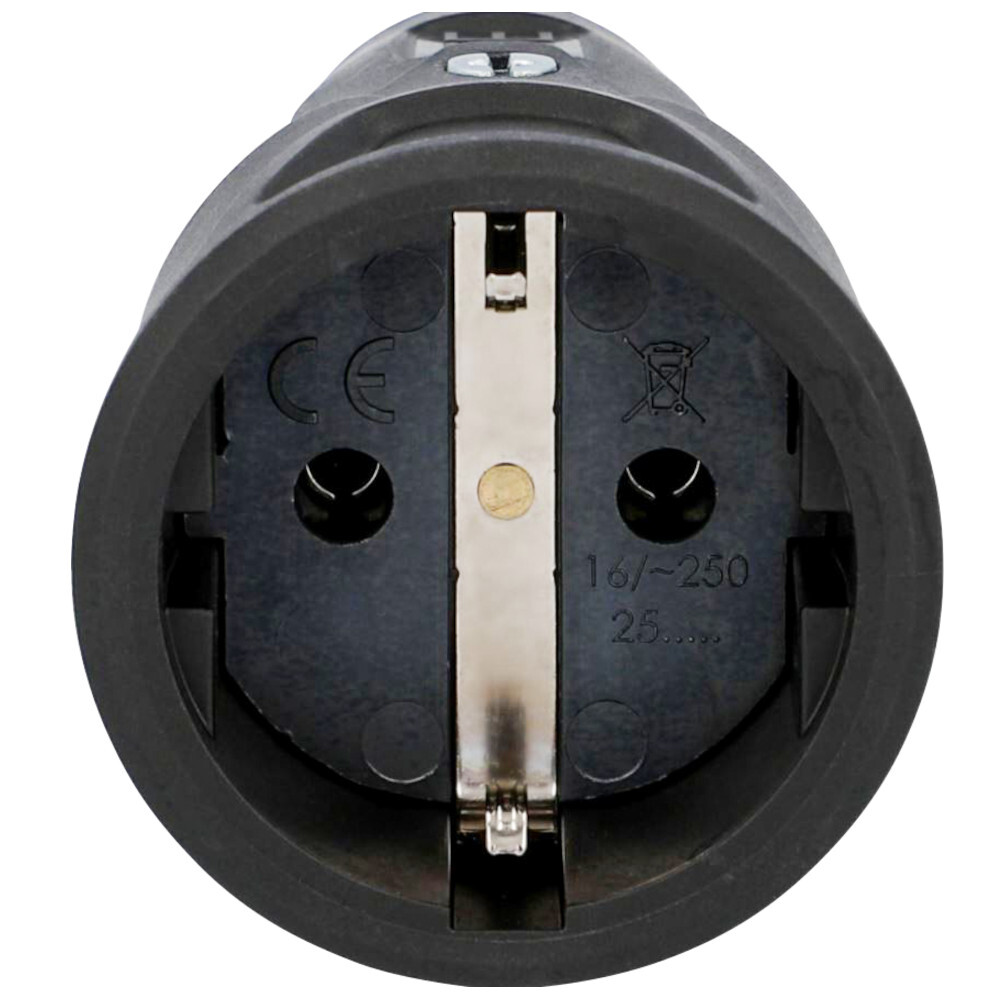 Schutzkontakt Kupplung Vollgummi, IP20, schwarz image number 1