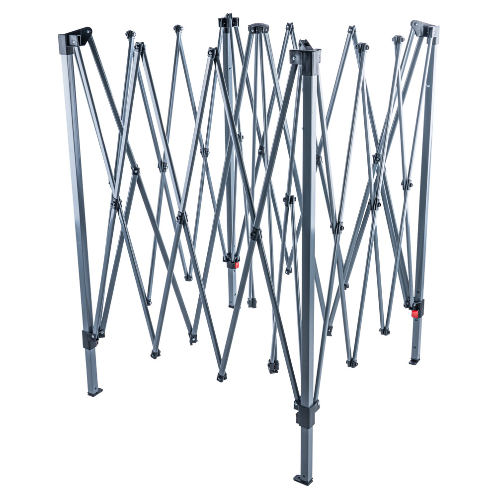 Faltpavillon 3x3m grau mit Metallgestell image number 1