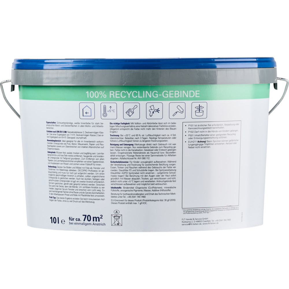 DECOPRO Profiweiß 10 Liter matt hochdeckend image number 2