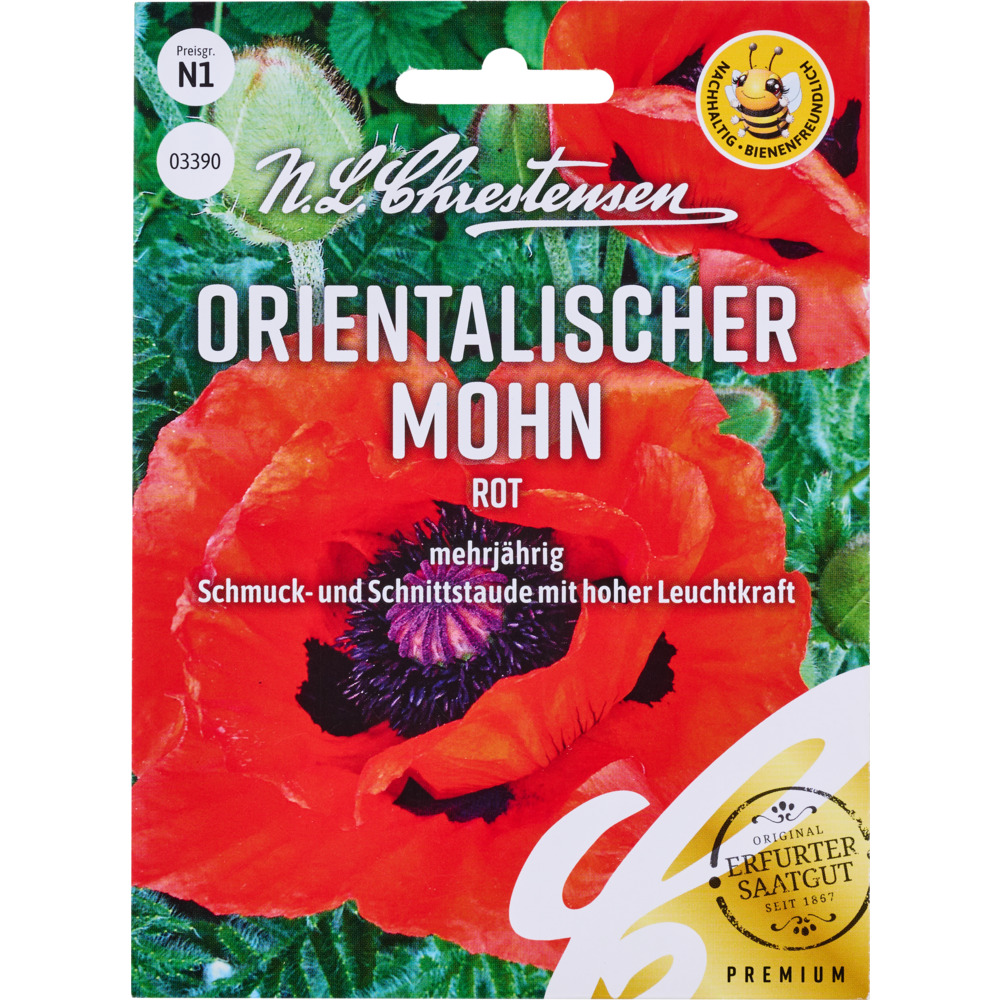 Saatgut Orientalischer Mohn Rot image number 0