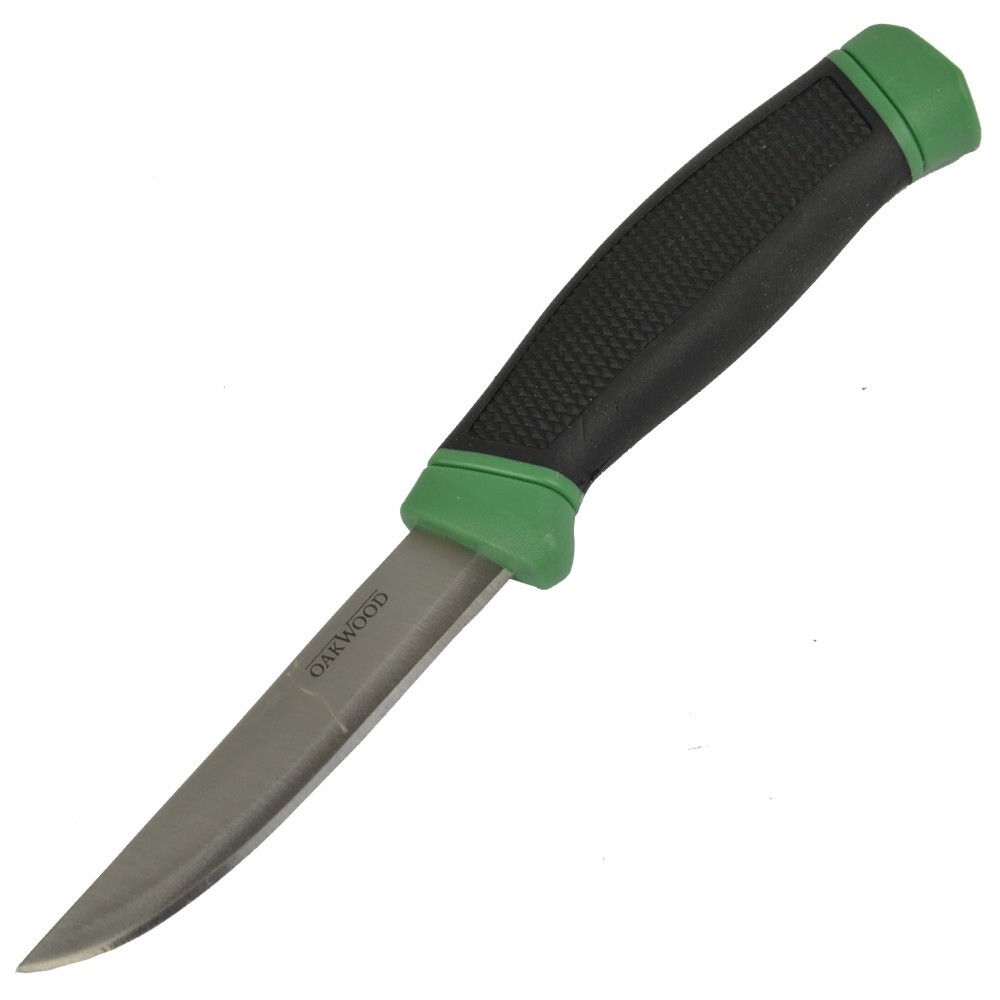 Fischmesser Oakwood Gartenmesser 9,5cm Klinge Edelstahl Kunststoffscheide