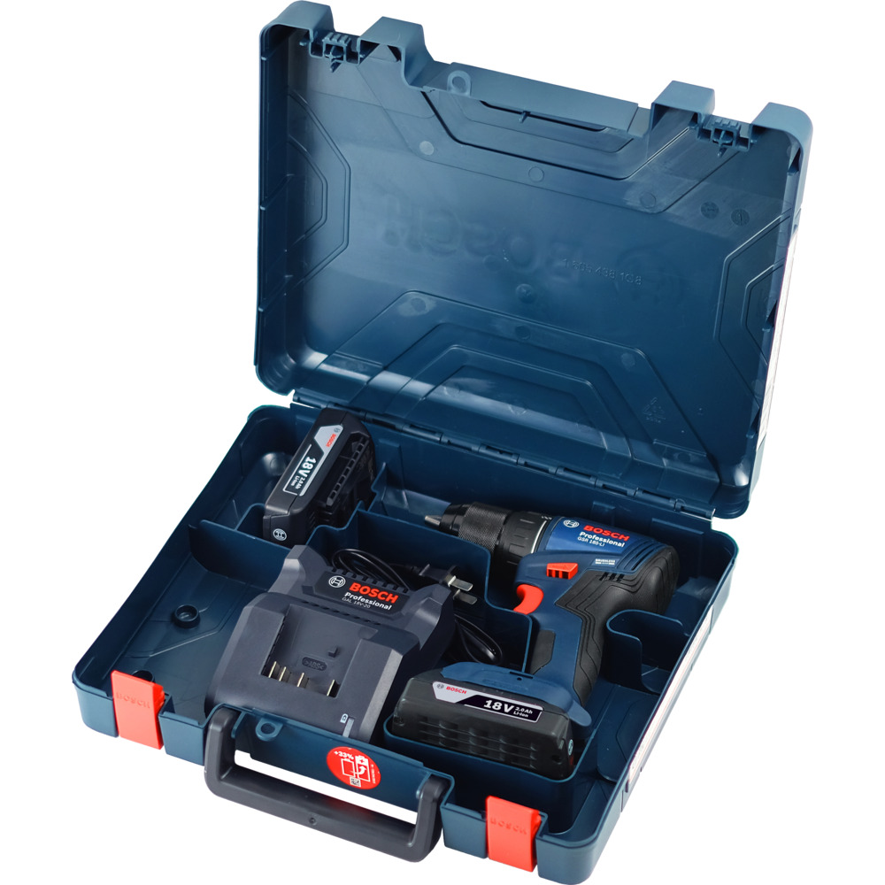 Bosch Professional 18V Akku-Bohrschrauber Set GSR 185-LI mit 2 Akkus und Koffer image number 7