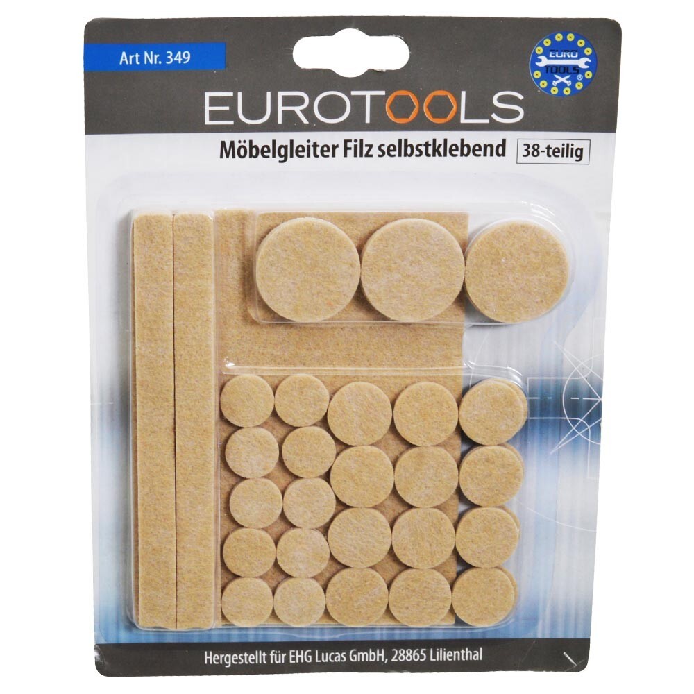 Möbelgleiter-Set aus Filz 38-teilig in Beige