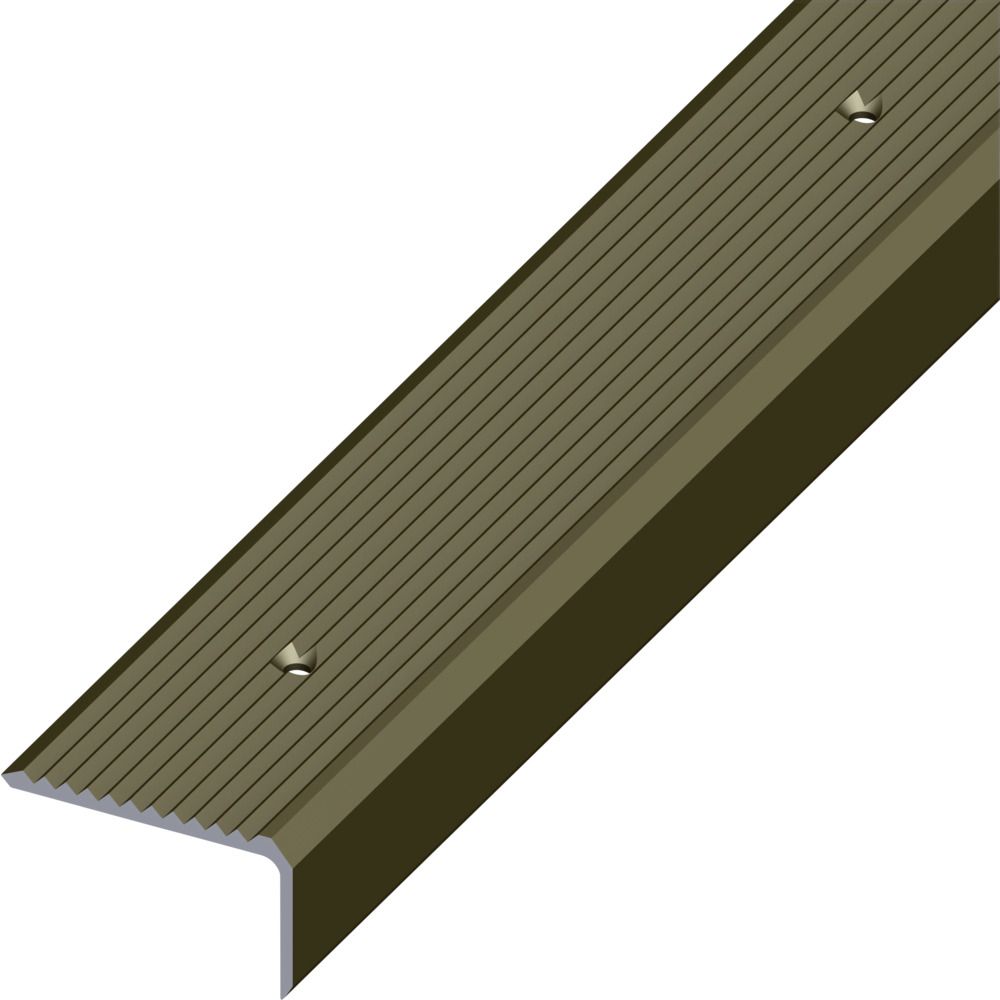 Treppen-Profil schmal 100 x 4,1 x 2,3 cm aus Aluminium bronze