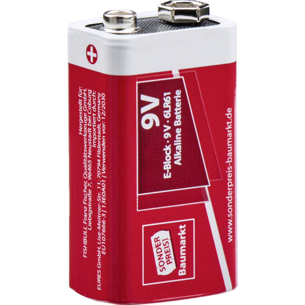 Sonderpreis Baumarkt Batterie 9V Block 1 Stück image number 0