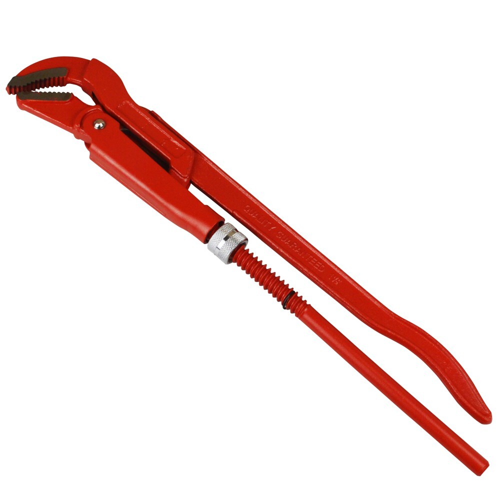 Normex Eckrohrzange 1,5" rot Chrom Vanadium Rohrzange Zange Wasserpumpenzange